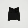 blouse_avec_col_fronc_1.webp Blouses Et Chemises*TWINSET Milano Blouse Avec Col Froncé Noir