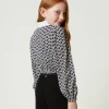 Blouses Et Chemises*TWINSET Milano Blouse En Crêpe De Chine Avec Imprimé Imprimé Oval T Chaîne