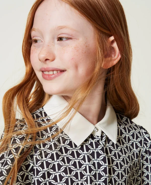 Blouses Et Chemises*TWINSET Milano Blouse En Crêpe De Chine Avec Imprimé Imprimé Oval T Chaîne