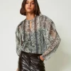 Blouses Et Chemises*TWINSET Milano Blouse En Crépon Avec Imprimé Serpent Imprimé Soft Serpent