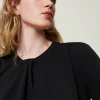 Blouses Et Chemises*TWINSET Milano Blouse En Jersey Crêpé Avec Drapé Noir