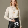 Blouses Et Chemises*TWINSET Milano Blouse En Mousseline Avec Dentelle Et Broderies Blanc Neige