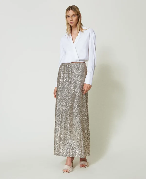 Blouses Et Chemises*TWINSET Milano Blouse En Popeline Avec Finition Croisée Blanc