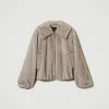 Blousons Et Doudounes*TWINSET Milano Blouson Court En Fausse Fourrure Gris Fumé