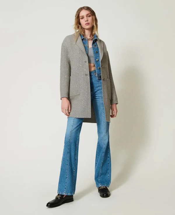 blouson_en_jean_avec_poch_6.webp Blousons Et Doudounes*TWINSET Milano Blouson En Jean Avec Poches Denim
