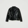 blouson_motard_fairfax_en_1.webp Blousons Et Doudounes*TWINSET Milano Blouson Motard «Fairfax» En Cuir Noir