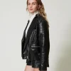 blouson_motard_fairfax_en_3.webp Blousons Et Doudounes*TWINSET Milano Blouson Motard «Fairfax» En Cuir Noir