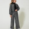 Blousons Et Manteaux*TWINSET Milano Bomber Avec Sequins All-over Canon de Fusil Métallisé
