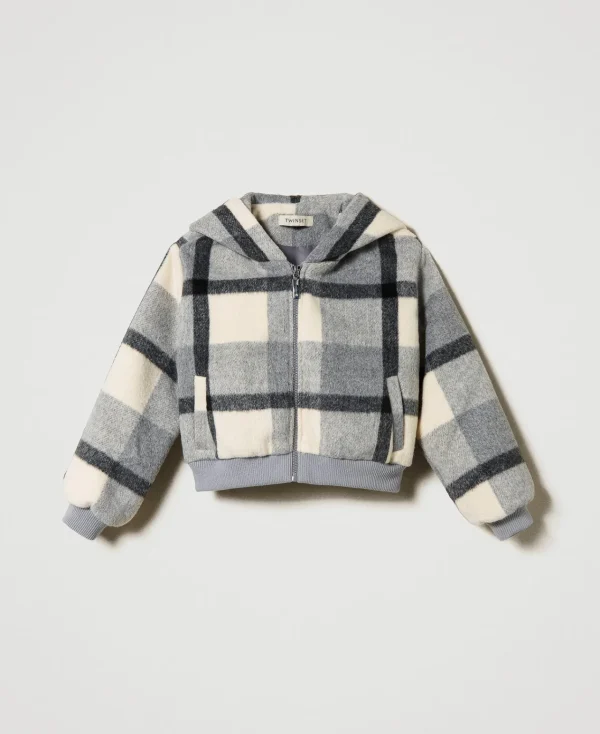 Blousons Et Manteaux*TWINSET Milano Bomber En Drap à Carreaux Grand Carreau
