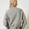 Blousons Et Doudounes*TWINSET Milano Bomber En Drap Double Avec Sequins Double Rayure Gris Chiné