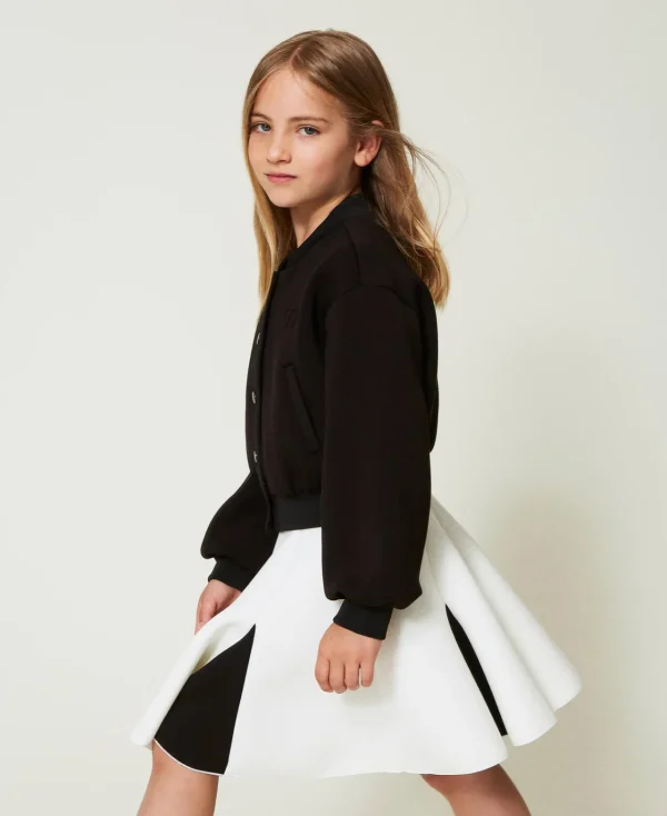 bomber_en_scuba_2.webp Blousons Et Manteaux*TWINSET Milano Bomber En Scuba Noir