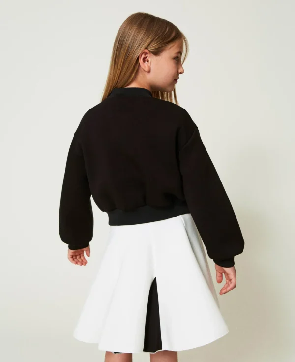 bomber_en_scuba_3.webp Blousons Et Manteaux*TWINSET Milano Bomber En Scuba Noir