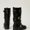 bottes_motardes_avec_brid_3.webp Chaussures Plates | Bottes Et Bottines*TWINSET Milano Bottes Motardes Avec Brides Noir