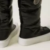 bottes_rembourres_avec_lo_3.webp Chaussures Plates | Bottes Et Bottines*TWINSET Milano Bottes Rembourrées Avec Logo Noir