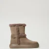Chaussures Plates | Bottes Et Bottines*TWINSET Milano Bottines Avec Détails En Fausse Fourrure Beige Taupe
