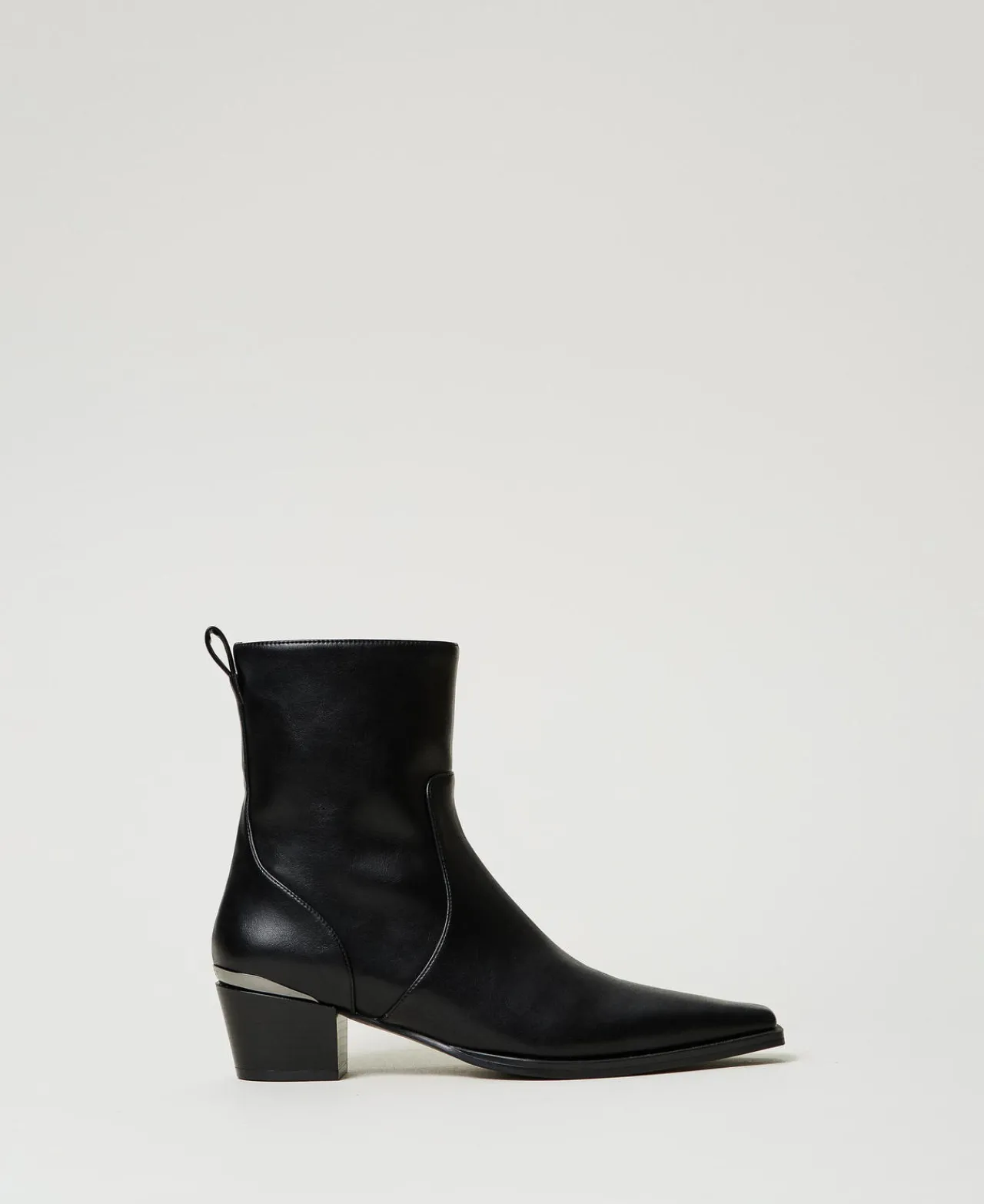 Chaussures À Talons | Bottes Et Bottines*TWINSET Milano Bottines Avec Insertion Lamée Noir