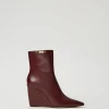 Chaussures À Talons | Bottes Et Bottines*TWINSET Milano Bottines Avec Semelle Compensée Et étiquette Siglée Bordeaux