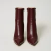 Chaussures À Talons | Bottes Et Bottines*TWINSET Milano Bottines Avec Semelle Compensée Et étiquette Siglée Bordeaux