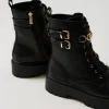 Bottines Motardes | Chaussures Plates*TWINSET Milano Bottines Motardes Avec Boucles Et Barrette Oval T Noir