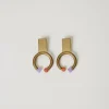 Bijoux*TWINSET Milano Boucle D’oreille Anneau Avec Pierres Rose Parisienne