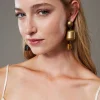 Bijoux*TWINSET Milano Boucle D’oreille Avec éléments En Métal Et Pierre Coffee Chocolate