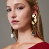 Bijoux*TWINSET Milano Boucle D’oreille En Chaîne Métallique Avec Pierres Noir