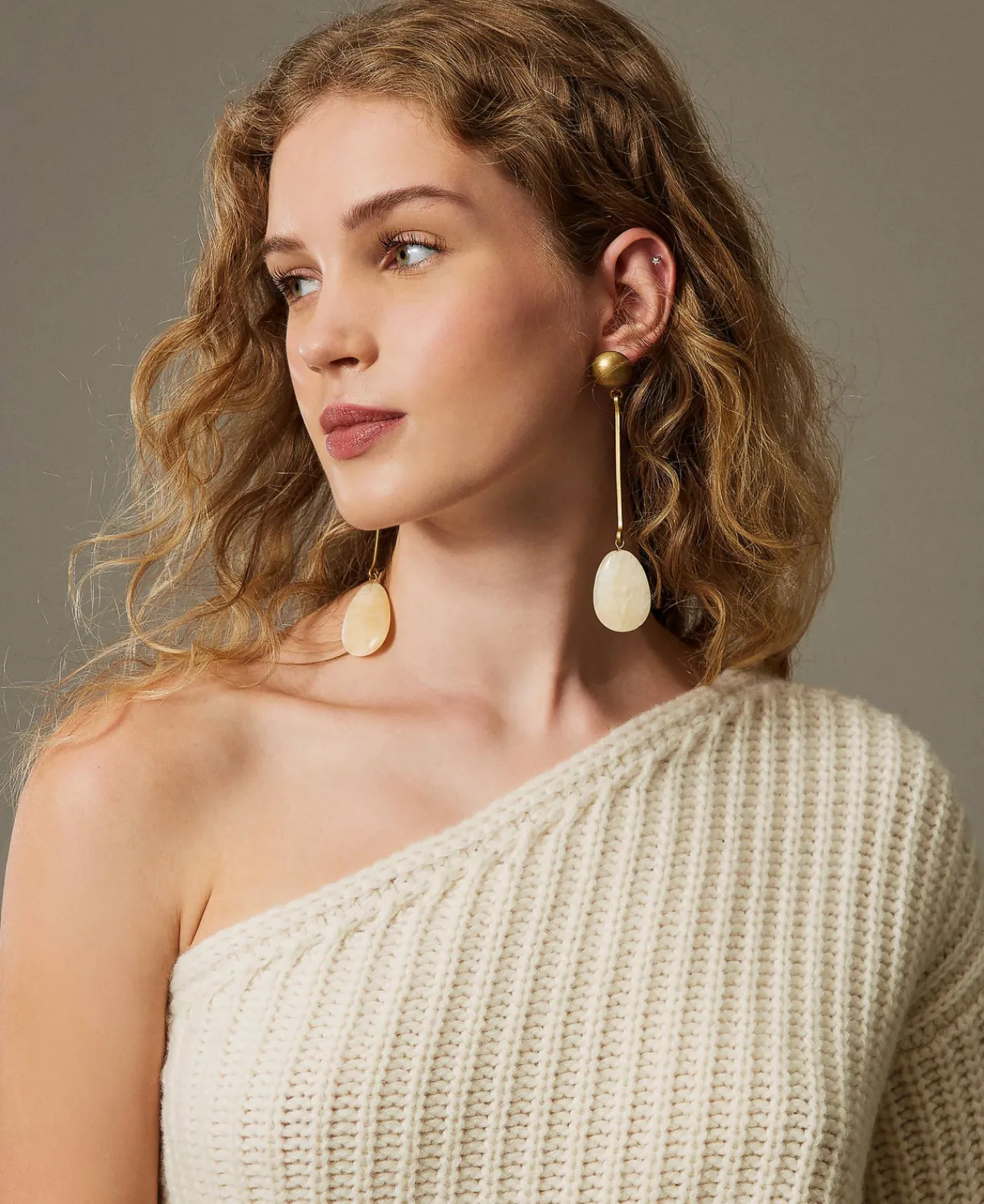 boucle_doreille_en_mtal_a_0.webp Bijoux*TWINSET Milano Boucle D’oreille En Métal Avec Pierres Jaune Ocre