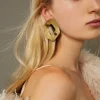 Bijoux*TWINSET Milano Boucle D’oreille Ovale En Métal Coffee Chocolate