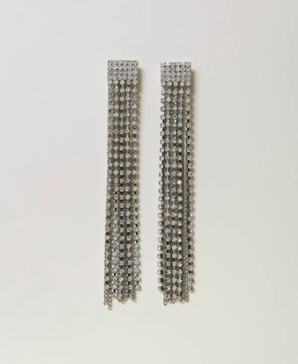 boucles_doreilles_avec_fr_0.webp Bijoux*TWINSET Milano Boucles D’oreilles Avec Franges Strassées Cristal