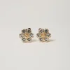 Bijoux*TWINSET Milano Boucles D’oreilles En Fleur Avec Strass Et Oval T New Gold