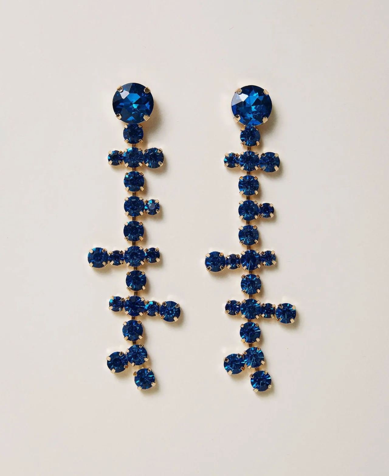 boucles_doreilles_pendant_0.webp Bijoux*TWINSET Milano Boucles D’oreilles Pendantes Avec Strass Bleu Malibu