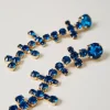 boucles_doreilles_pendant_2.webp Bijoux*TWINSET Milano Boucles D’oreilles Pendantes Avec Strass Bleu Malibu