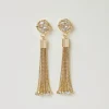 Bijoux*TWINSET Milano Boucles D’oreilles Pompons Avec Oval T New Gold