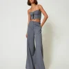 T-Shirts Et Tops*TWINSET Milano Bustier MYFO Avec Broderie Gris Moyen Mélangé