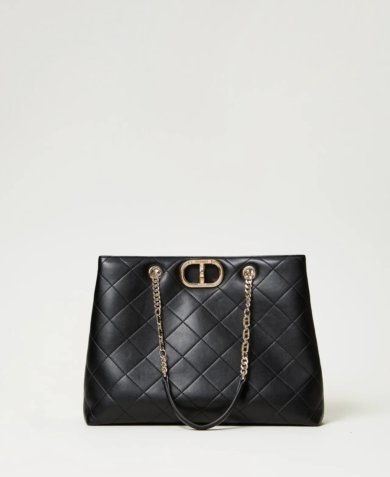 cabas_avec_fermeture_oval_0.webp Cabas | Sacs Porté Épaule*TWINSET Milano Cabas Avec Fermeture Oval T Noir