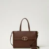 Cabas | Sacs Porté Épaule*TWINSET Milano Cabas «Brera» Avec Ouverture Oval T Coffee Chocolate