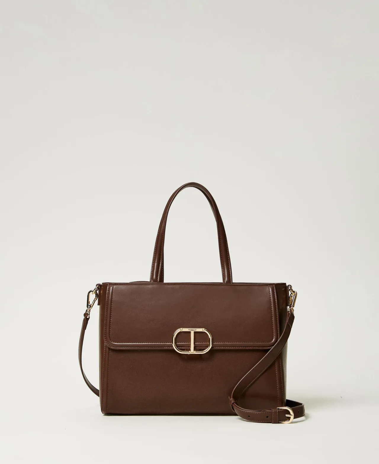 Cabas | Sacs Porté Épaule*TWINSET Milano Cabas «Brera» Avec Ouverture Oval T Coffee Chocolate