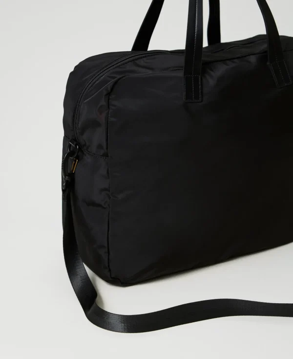 Sacs Porté Épaule | Sacs À Bandoulière*TWINSET Milano Cabas En Tissu Technique Noir