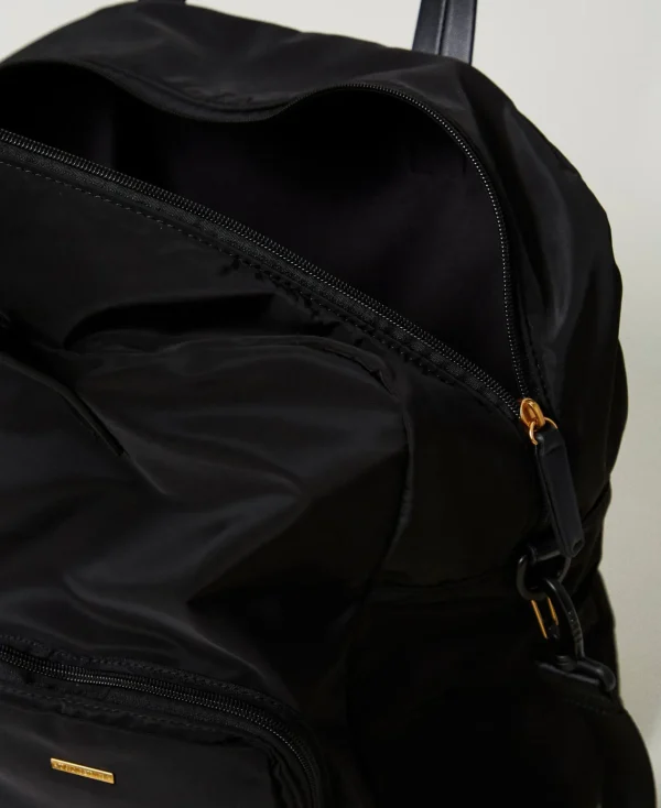 Sacs Porté Épaule | Sacs À Bandoulière*TWINSET Milano Cabas En Tissu Technique Noir