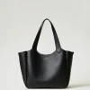 Cabas | Sacs Porté Épaule*TWINSET Milano Cabas «Forever» En Cuir Noir