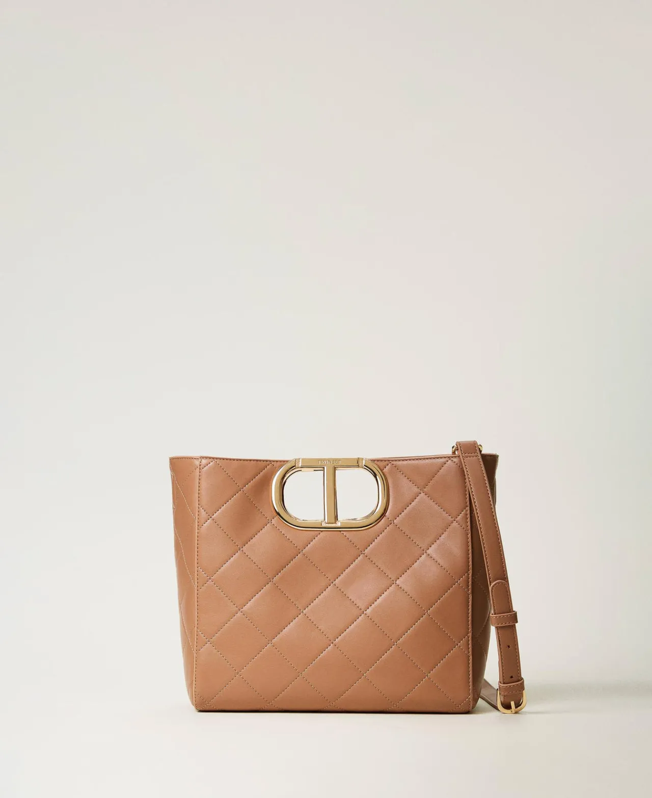 Cabas | Sacs Porté Épaule*TWINSET Milano Cabas «Lila» Matelassé Avec Anse Oval T Chocolate Malt