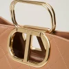 cabas_lila_matelass_avec__3.webp Cabas | Sacs Porté Épaule*TWINSET Milano Cabas «Lila» Matelassé Avec Anse Oval T Chocolate Malt
