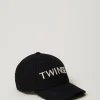 Accessoires*TWINSET Milano Casquette De Baseball En Drap Avec Logo Noir