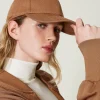 Chapeaux*TWINSET Milano Casquette De Baseball En Scuba Caramel Camel