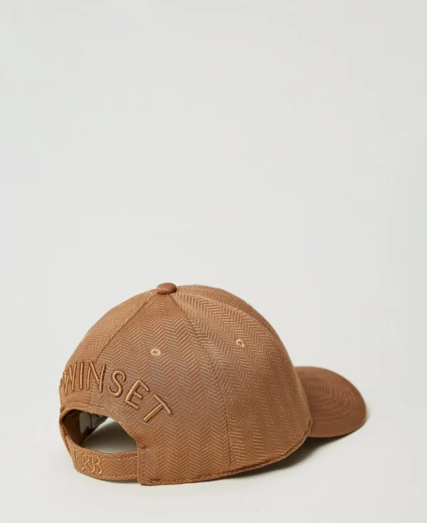 Chapeaux*TWINSET Milano Casquette De Baseball En Scuba Caramel Camel