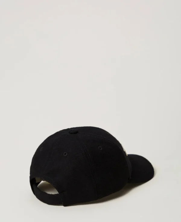 Accessoires*TWINSET Milano Casquette De Baseball En Drap Avec Logo Noir