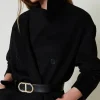 Ceintures*TWINSET Milano Ceinture Avec Boucle Oval T Et Perles Noir