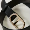 Ceintures*TWINSET Milano Ceinture Avec Boucle Oval T Et Perles Noir