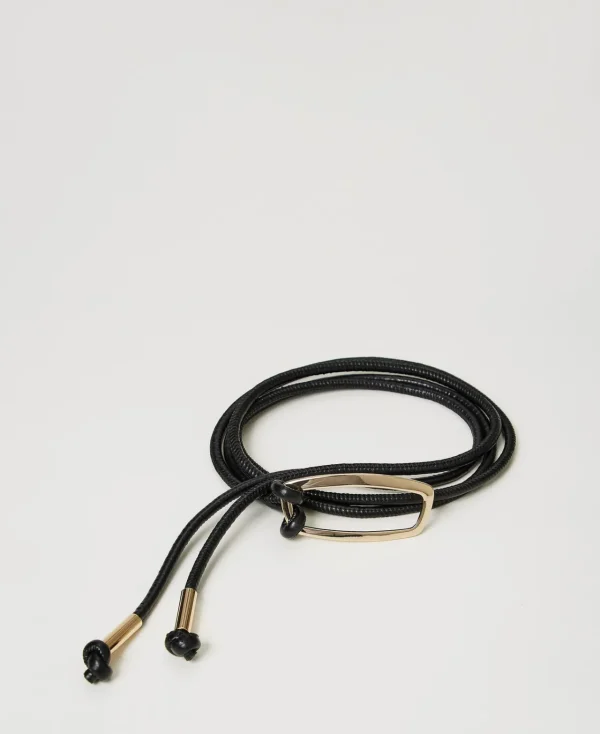 Ceintures*TWINSET Milano Ceinture Avec Boucle Siglée Noir