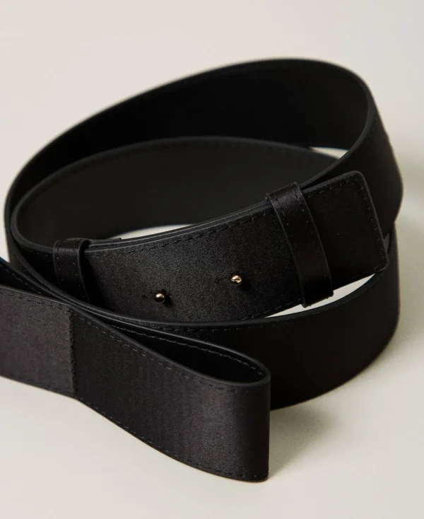 ceinture_en_satin_avec_nu_2.webp Ceintures*TWINSET Milano Ceinture En Satin Avec Nœud Noir